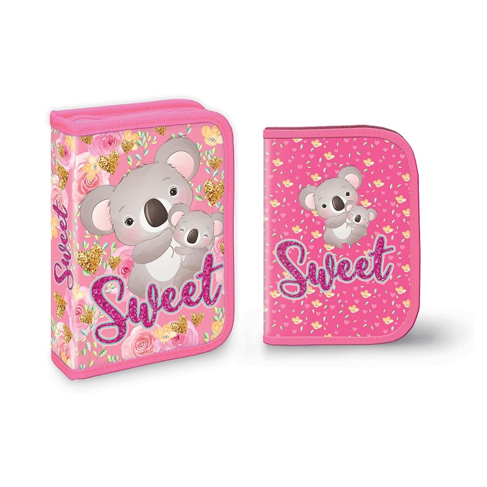 Penar cu 2 extensii, echipat, 30 piese, inchis cu fermoar, 20 x 13 x 3.5 cm, dedicat fetelor - imagine 3